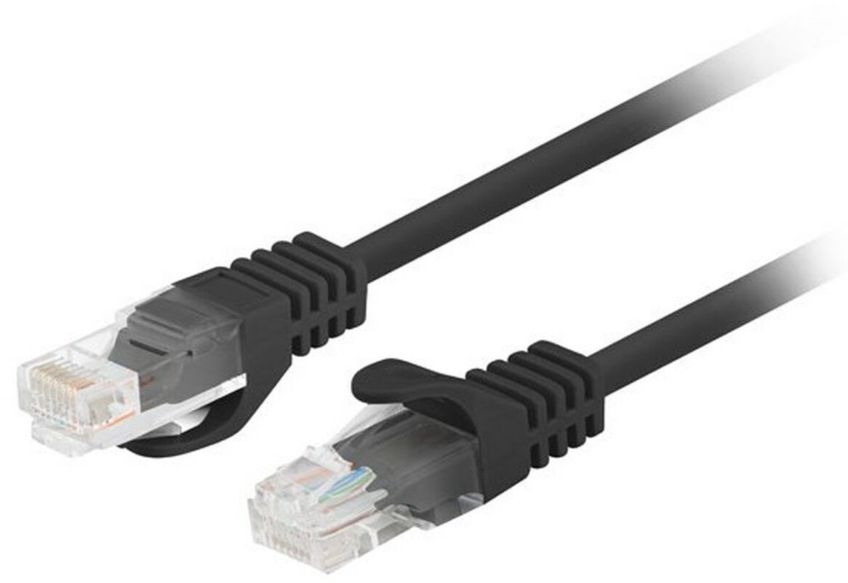 Stevige UTP-netwerkkabel categorie 6 Lanberg PCU6-20CC-0200-BK Zwart 2 m
