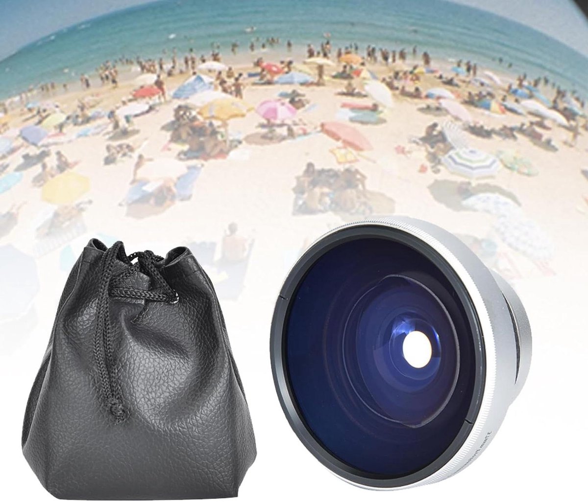 Universele 37 mm Fisheye Lens voor Camera - Zilver - Sterke Toepasbaarheid