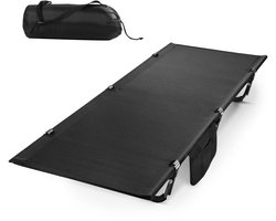 Ultralicht Opvouwbaar Campingbed 190x70x20 cm – Draagbaar Slaapbed met Aluminium Frame & Zijvakken – Veldbed voor Volwassenen tot 140 kg – Bed Voor Hiking, Backpacken & Outdoor