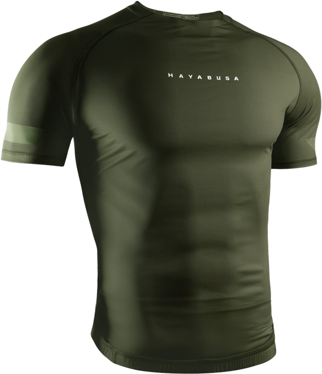 Hayabusa Core Short Sleeve Rashguard voor heren - Donkergroen - maat M