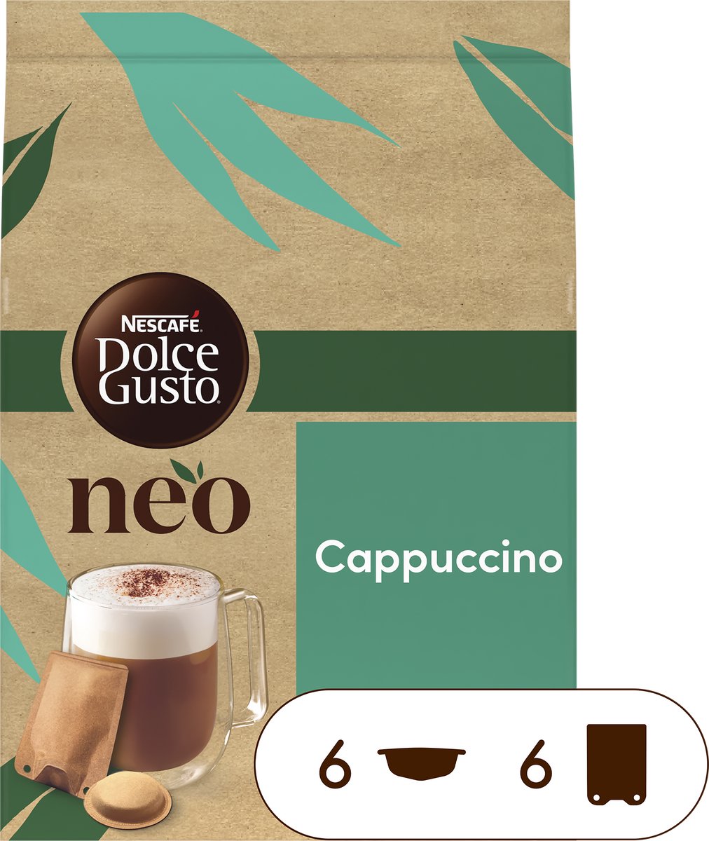 NESCAFÉ Dolce Gusto NEO koffiepads en sachets Cappuccino - 5x 6 pads + 6 sachets voor 6 koppen koffie thumbnail 2