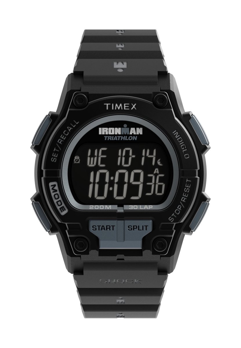 Timex Timex Ironman Shock Endure Quartz Digitaal Horloge Zwart Kast: 100% Hars | Armband: 100%Hars 42 TW5M64800VV