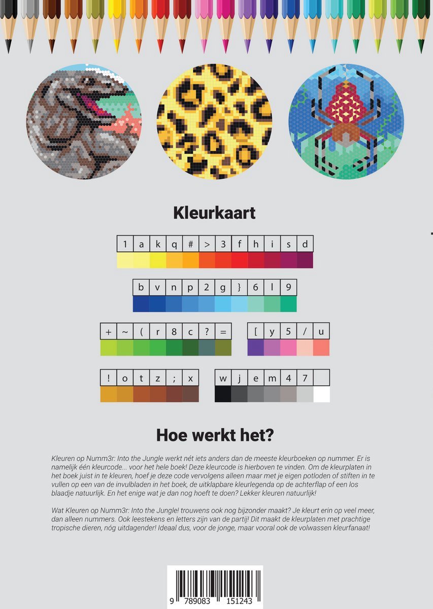 Kleuren op Nummer voor Volwassenen | Into The Jungle | Inclusief Bijpassende Stiften | Kleurboek voor Volwassenen Dieren | Kleuren op Numm3r | Color by Number | Kleuren Volwassenen | Twinmarkers — afbeelding 3