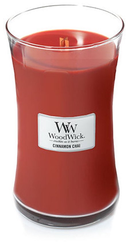 WoodWick Hourglass Large Geurkaars - Cinnamon Chai - 130 branduren