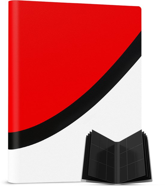 NAPI Verzamelmap 360 Kaarten - Pro Binder Map voor Kaarten - Trading Card Map - 9 Pocket - Premium Card Binder - 20 Pagina’s - A4 Formaat - Rood