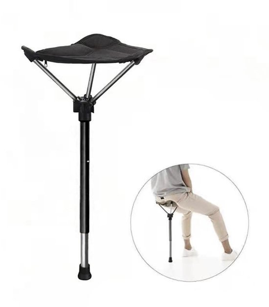 Tabouret Pliable Télescopique – Chaise Portable Pour Camping/pêche – Siège Réglable