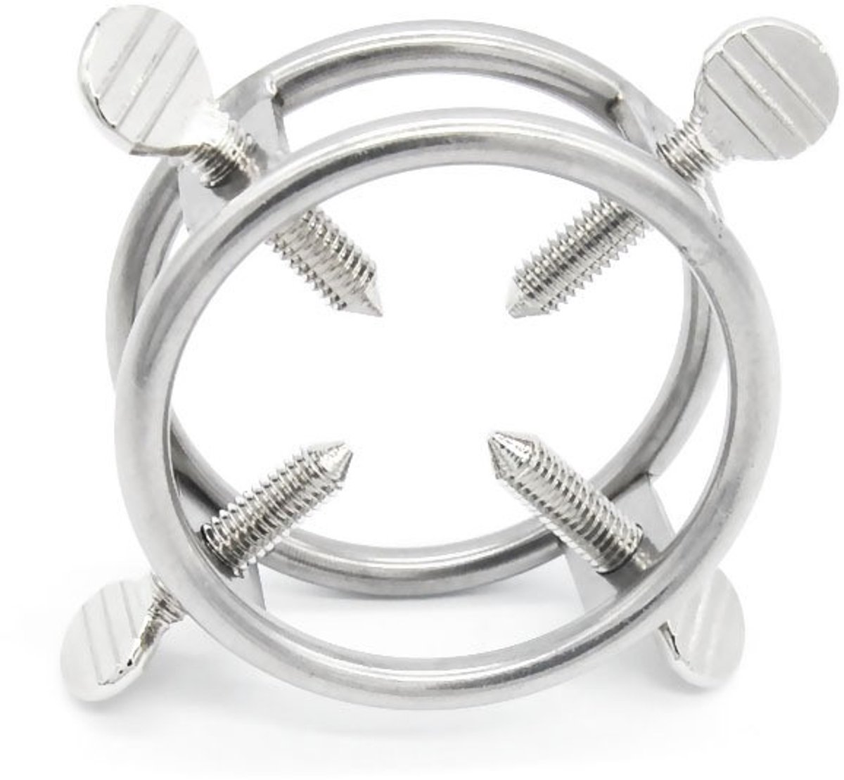 Nooitmeersaai - Cockring met 4 schroefpunten - Metaal - Zilverkleurig - Diameter 50mm