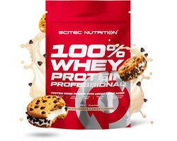 Scitec Nutrition ® - 100% Whey Protein Professional (1000 gram - Chocolate/Cookies & Cream) - Chocolade/Cookies and Cream - 33 eiwitshakes - Premium proteine poeder met leucine, glutamine, arginine, taurine, papaïne en bromelaïne