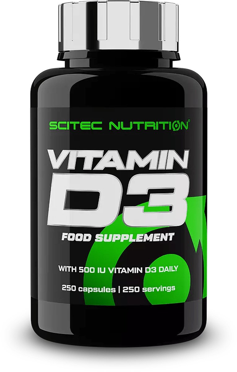 Scitec Nutrition® - Vitamin D3 (250 capsules) - vitamine d - cholecalciferol - Voor het behoud van sterke botten en tanden - Ondersteunt het immuunsysteem - vitaminen