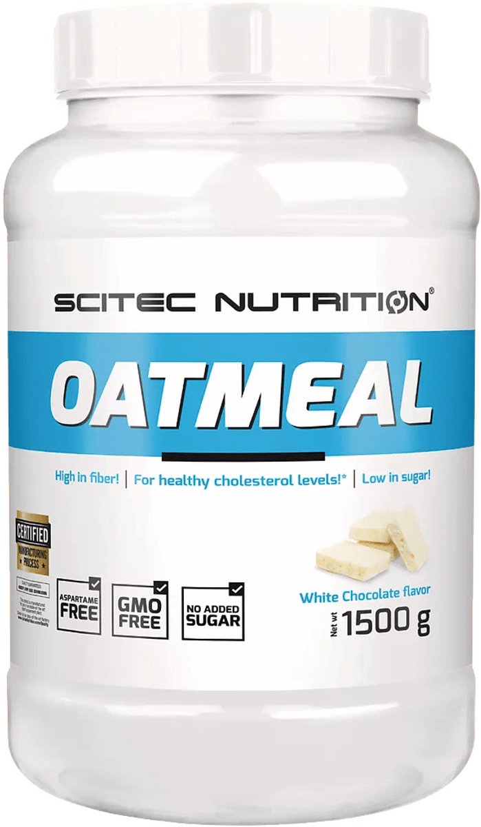 Scitec Nutrition® - Oatmeal (1500 gram - White Chocolate) - Witte chocolade - 10 doseringen - havermout - oats - havermoutmix - havervlokken - havermeel - poeder - ontbijtgranen