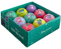 Kurt S. Adler kunststof kerstballen mix - disney stitch 7,5cm multi 9 stuks