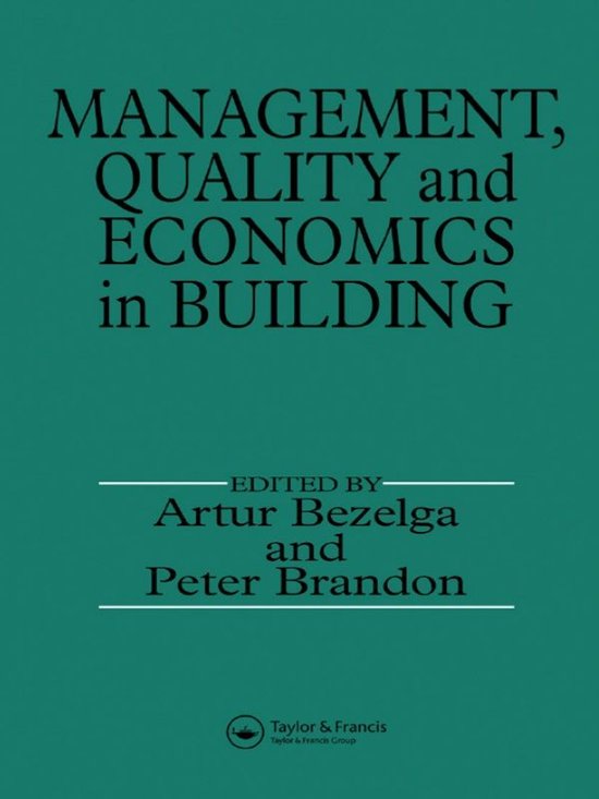 Management, Quality and Economics in Building - cover