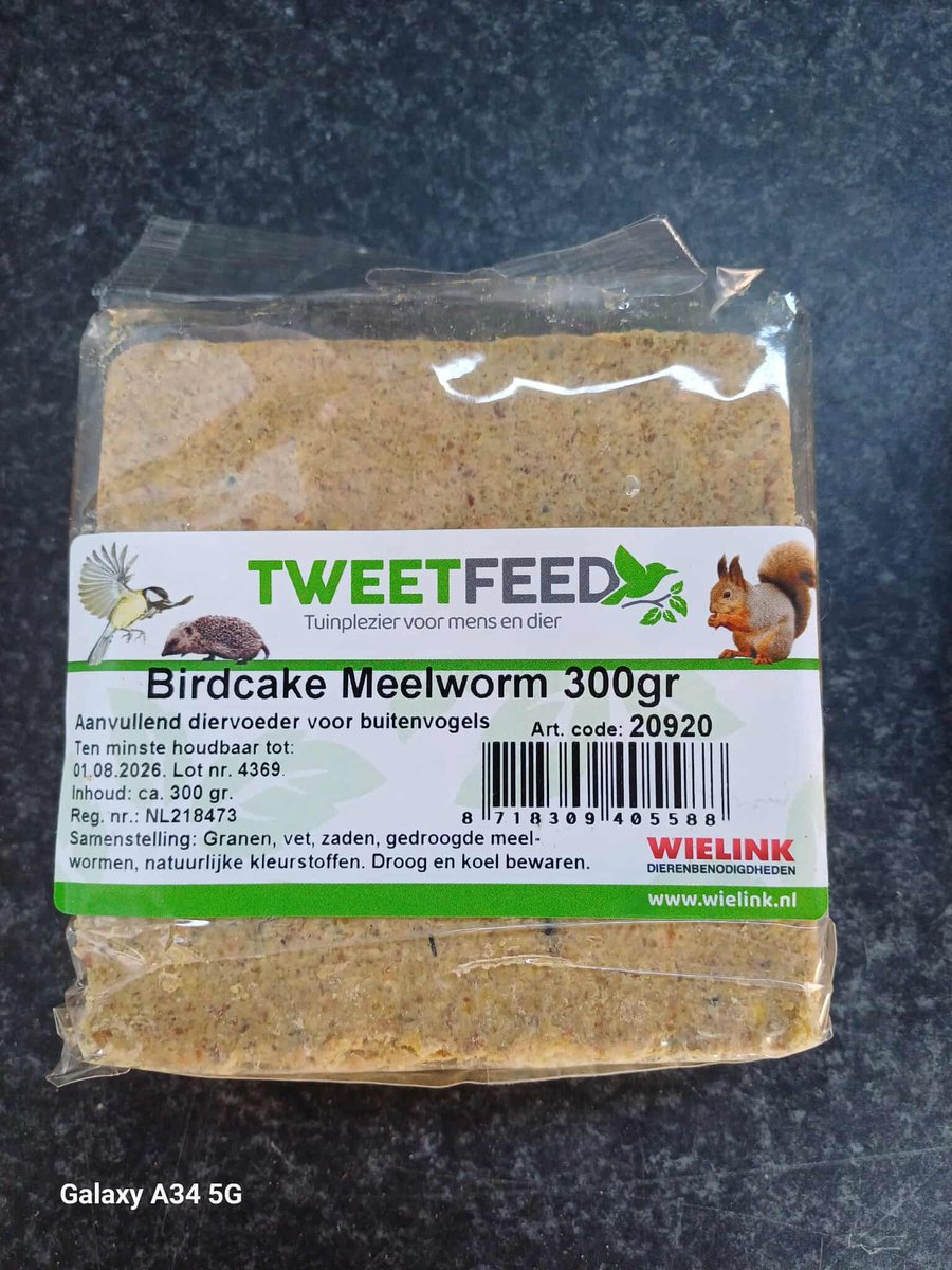 Tweetfeed Birdcake Meelworm Per Stuk