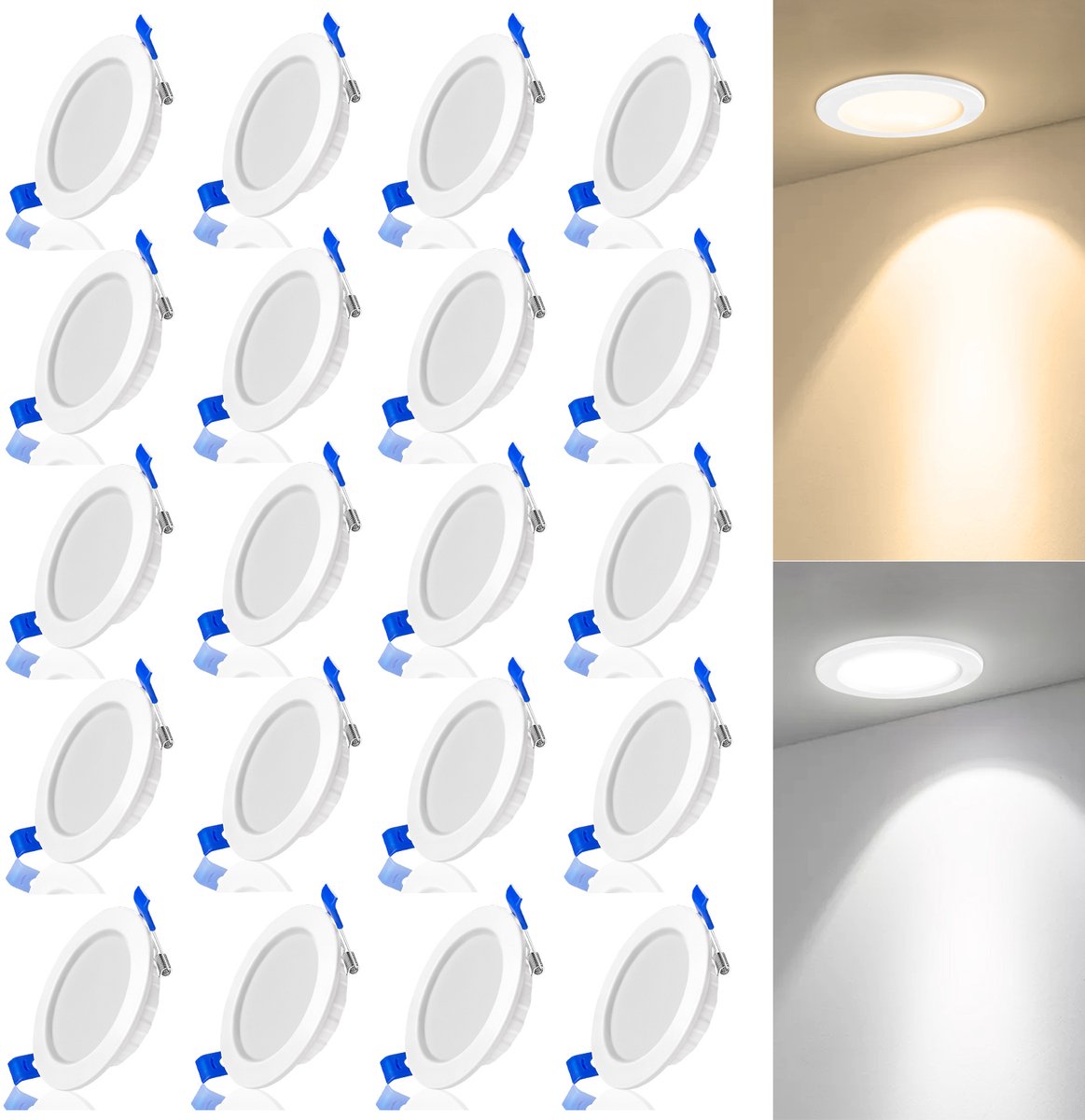 20x5W LED spot inbouwspot LED spot plafondspot spots plafondlamp inbouwspot plafond inbouwspot plafondspot (koud wit)