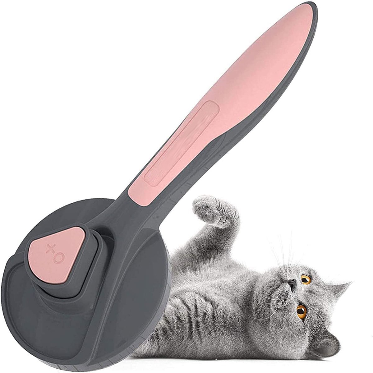 Gsedaox-Hondenborstel-Huisdierhaar Verwijderaar-kattenborstel-Pluizenborstel-Lang en Kort Haar-19.3 cm-voor Hond en Kat-Roze