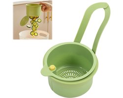 Vitdipy - Panier de vidange - Crépine d'évier - Design suspendu - Empêche le colmatage - Facile à nettoyer - Vert