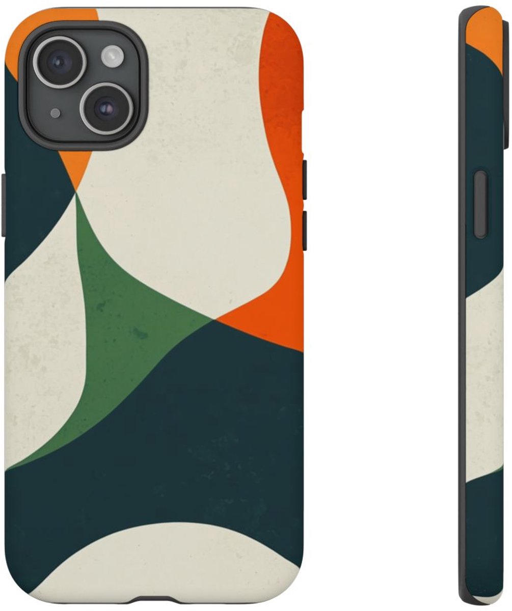Abstracte Organische Vormen – Telefoonhoesje Geschikt voor iPhone 15 Plus