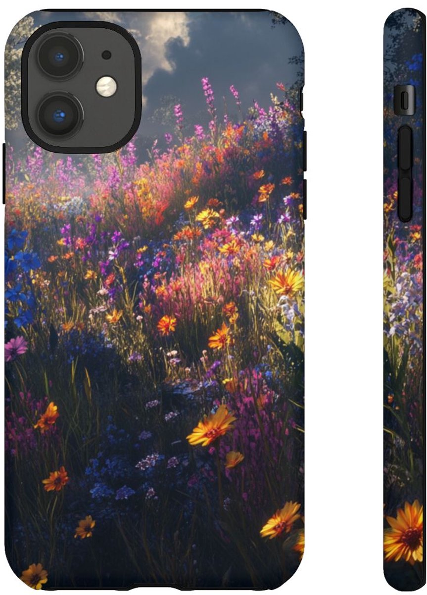 Levendig Wildbloemenveld – Telefoonhoesje Geschikt voor iPhone 11
