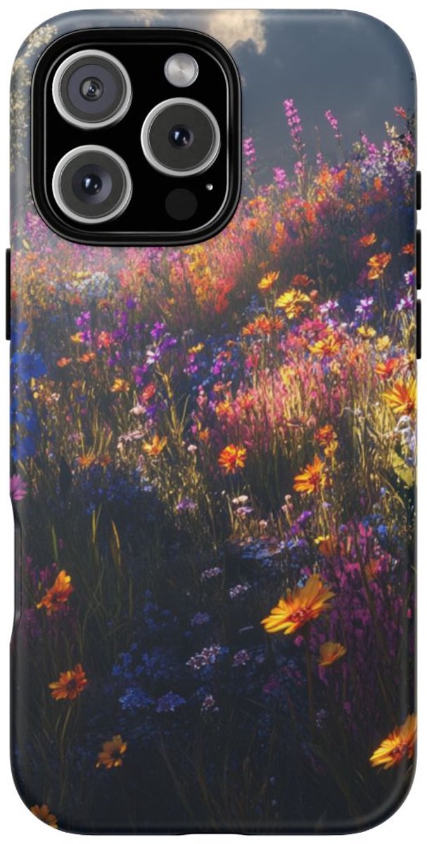 Levendige Veldbloemen – Telefoonhoesje Geschikt voor iPhone 16 Pro Max