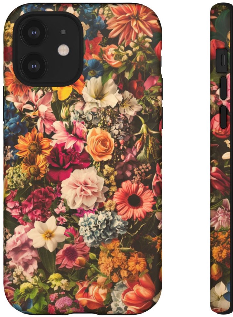 Kleurrijk Bloemenpatroon – Telefoonhoesje Geschikt voor iPhone 12