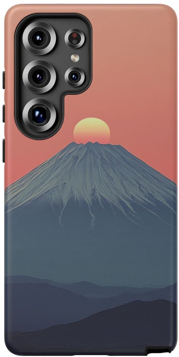 Zonsondergang bij de Berg Fuji – Telefoonhoesje Geschikt voor Galaxy S25 Ultra