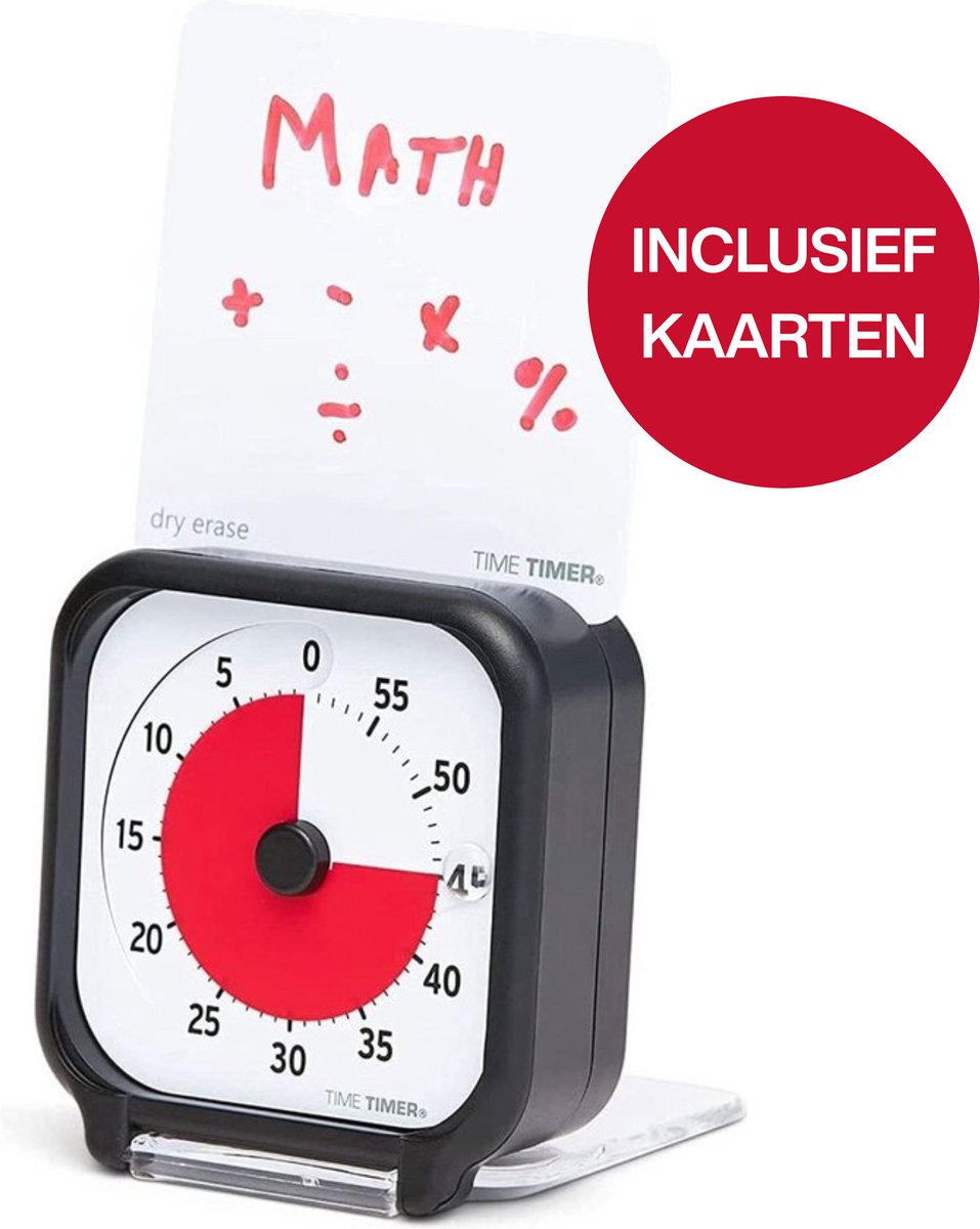 Time Timer® Original Small/Pocket - Inclusief Whiteboard Kaarten - visuele countdown timer small - 60 minuten