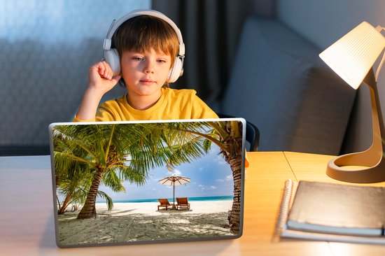 Sticker ordinateur portable - 12,3 pouces - Plage - Chaise de plage - Parasol