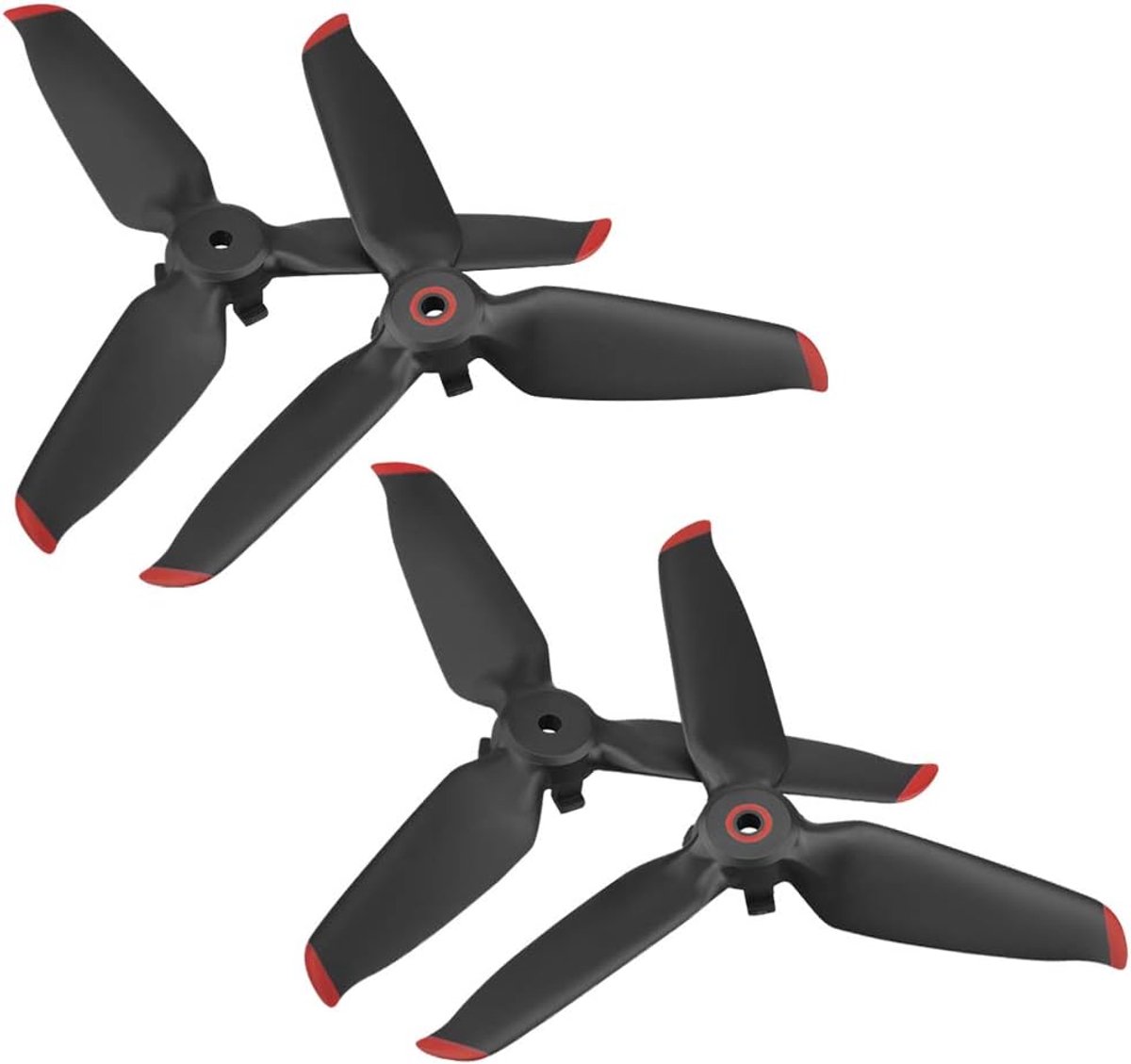 Allecto plus - 2 paar FPV-propellers voor DJI FPV Combo-drone met 4K-camera - rode rand
