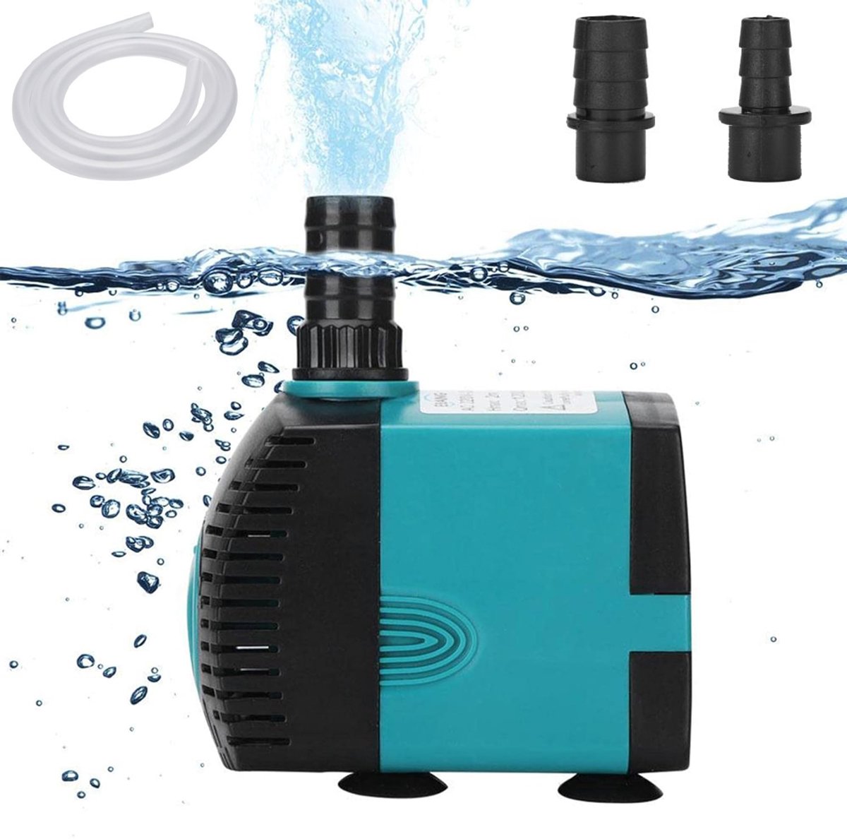 Mini Waterpomp 10W - Met zuignap en waterpijp - Ultra Stille Dompelpomp 600L/u - Aquarium Waterpomp - Vijverpomp - Fonteinpomp - Maximale Opvoerhoogte 1,2 m - Met 1,5 m netsnoer, 2 sproeiers - Voor Aquaria, Fonteinen, Beelden, Hydrocultuur, Vijvers – foto 7