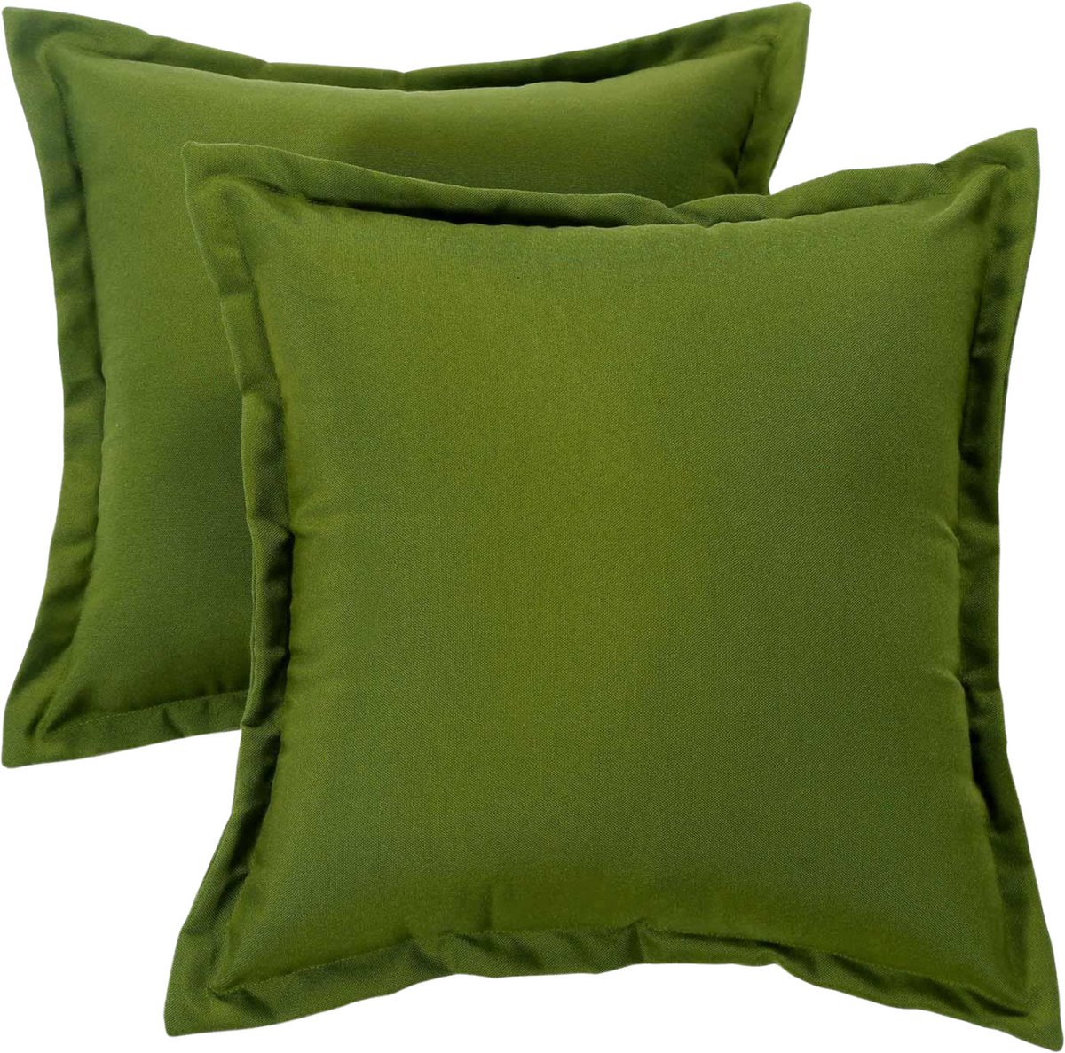 Homescapes buitenkussens – set van 2 tuinkussens & sierkussens voor tuin – waterafstotend & weerbestendig – 45x45 cm – groen – voor tuin & terras