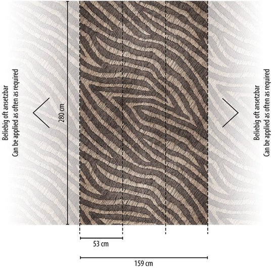 Papier peint animalier marron foncé, papier peint ethnique motif tigre 392361, papier peint intissé marron-beige 39236-1, papier peint 3D aspect fourrure, BRICOFLOR.nl