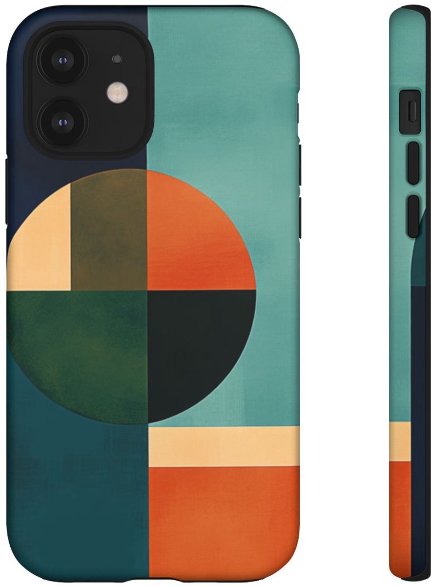 Abstracte Geometrische Compositie – Telefoonhoesje Geschikt voor iPhone 12