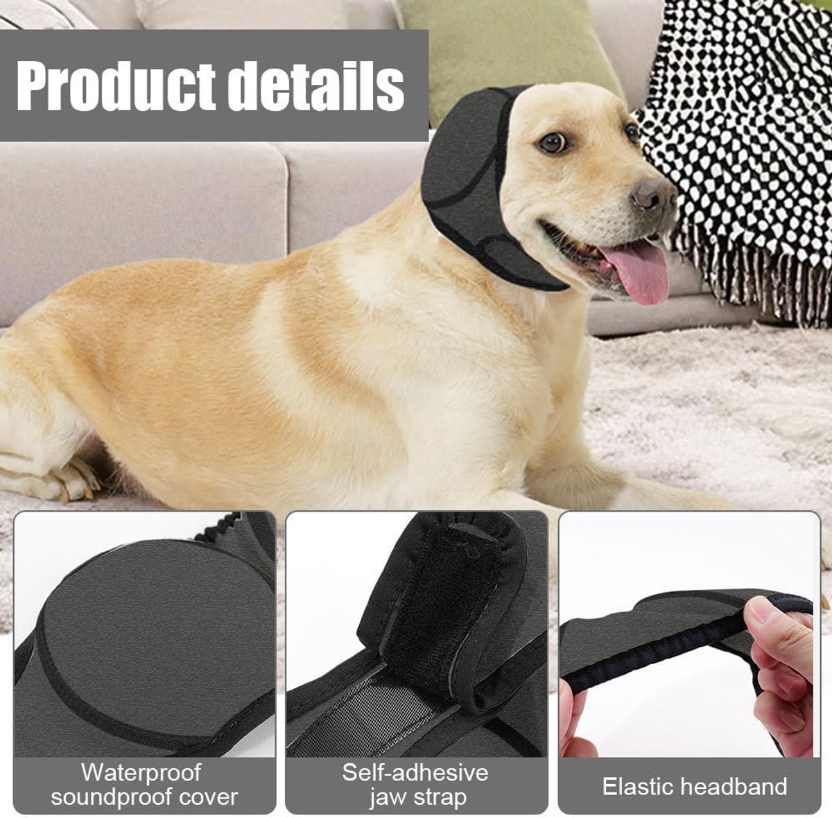 Cache-Oreilles De Natation Pour Chien - Imperméable, Réglable, Protège De L'Eau Et Du Bruit, Tailles S/M/L