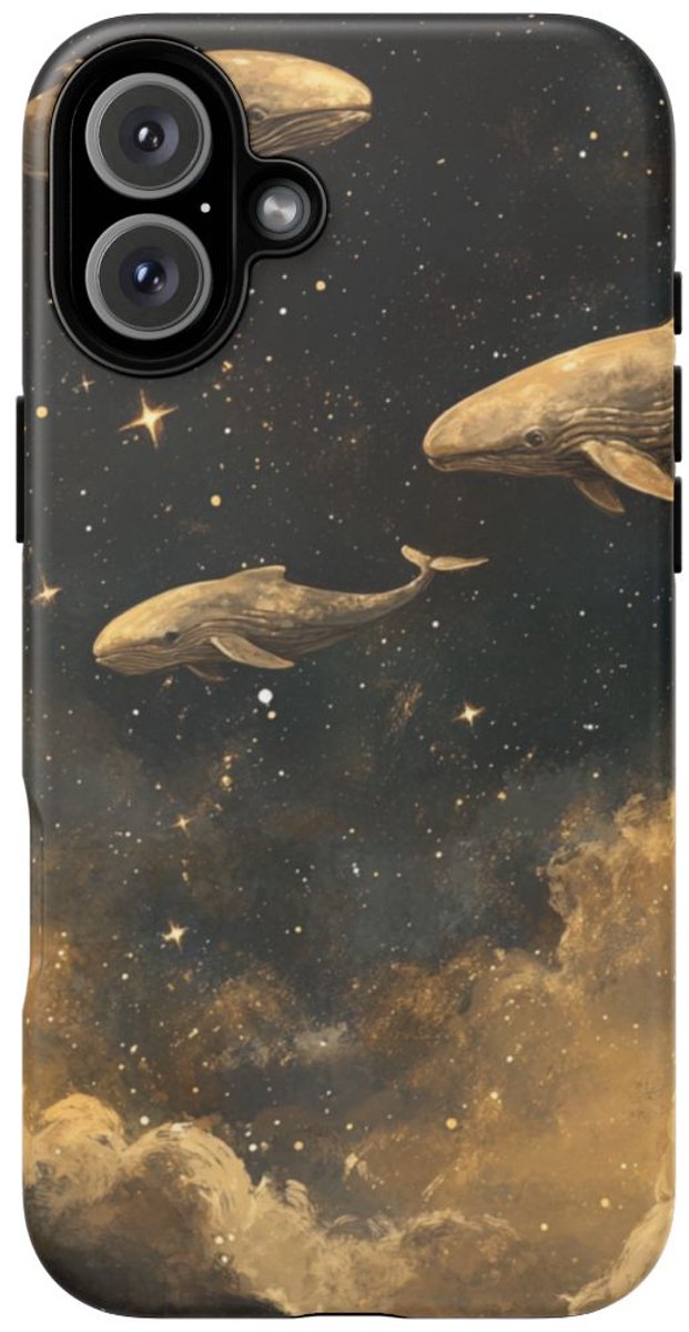 Walvissen in Sterrennacht – Telefoonhoesje Geschikt voor iPhone 16 Plus