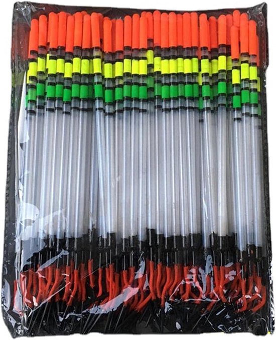 Foto: Visdobbers en dobbers 80 stks set verdikte verticale heldere kleur visdobbers en bobbers hengeluitrusting voor professioneel visgerei