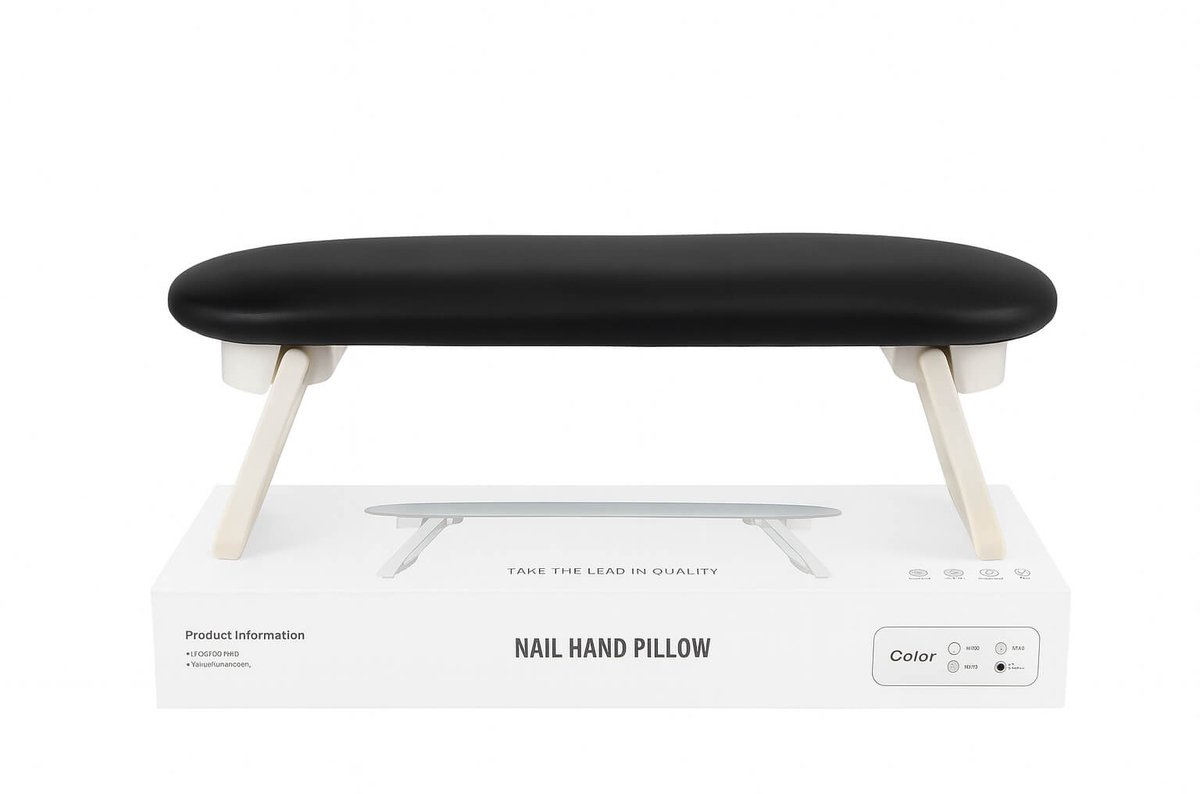 Opvouwbare Nail Art Armsteun met Mat Zwart