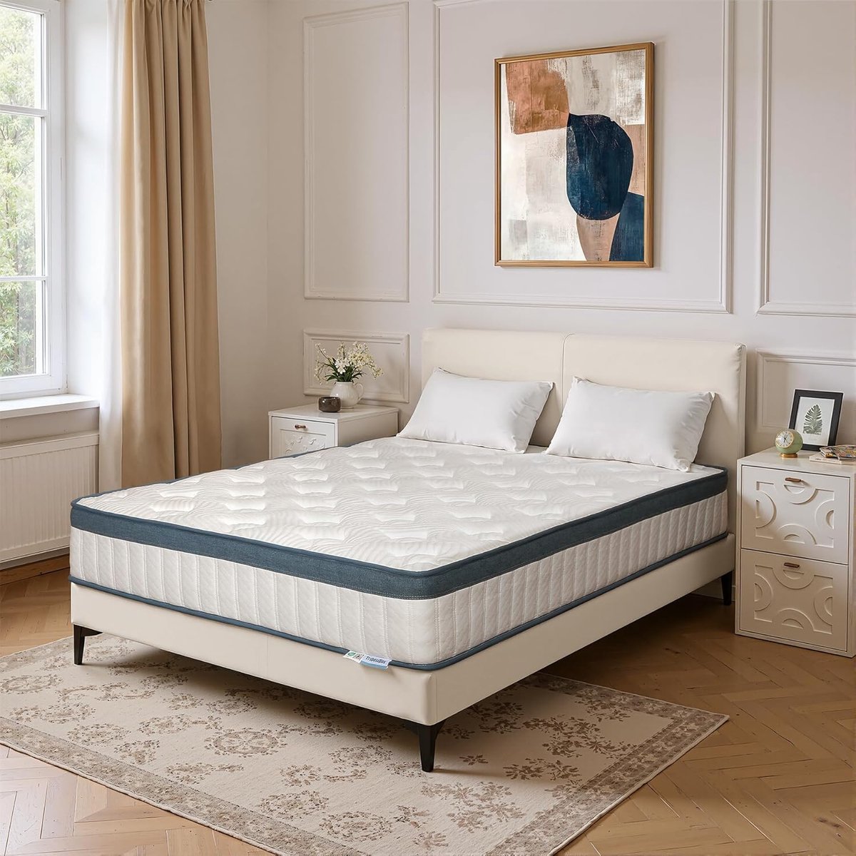 Tribesigns Pocketveringmatras - Matras 90x200 - 25cm dik - Binnenveringmatras met Gel-Traagschuim - met Oeko TEX Certificaat - 7 Zone Orthopedisch Matras - Pocketveringmatras Gemiddelde Hardheid H3 thumbnail 6