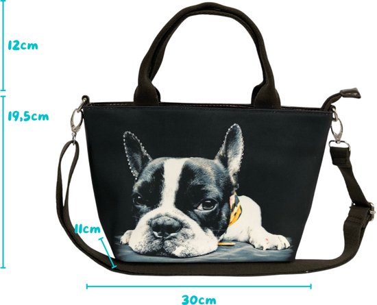 Sac à main KADOWORLD Lynn Bouledogue français couché BD4