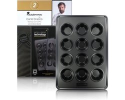 Masterpro - Carlo Cracco - Bakvorm - Muffin - 12 - Limited Edition