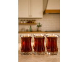Diamonds Favor – Turkse Theeglazen/Çay Bardak – Set van 6 – 155ml