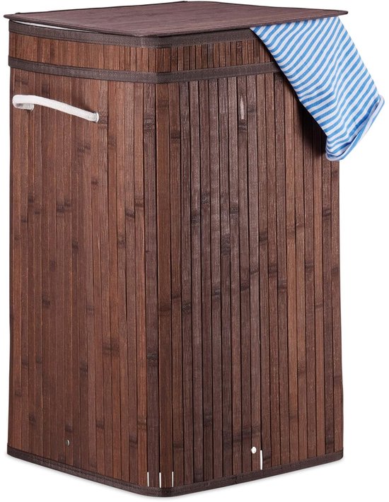 Veiling - Bamboe Wasmand Curly - 72 L - Bruin - Uitneembare Veiling - Bamboe Wasmand Curly - 72 L - Bruin - Uitneembare