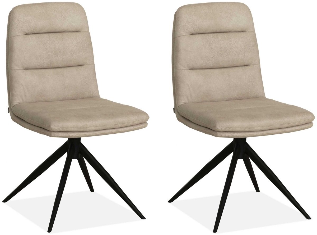 MX Sofa - Eetkamerstoel Giza - Sand (set van 2 stoelen)