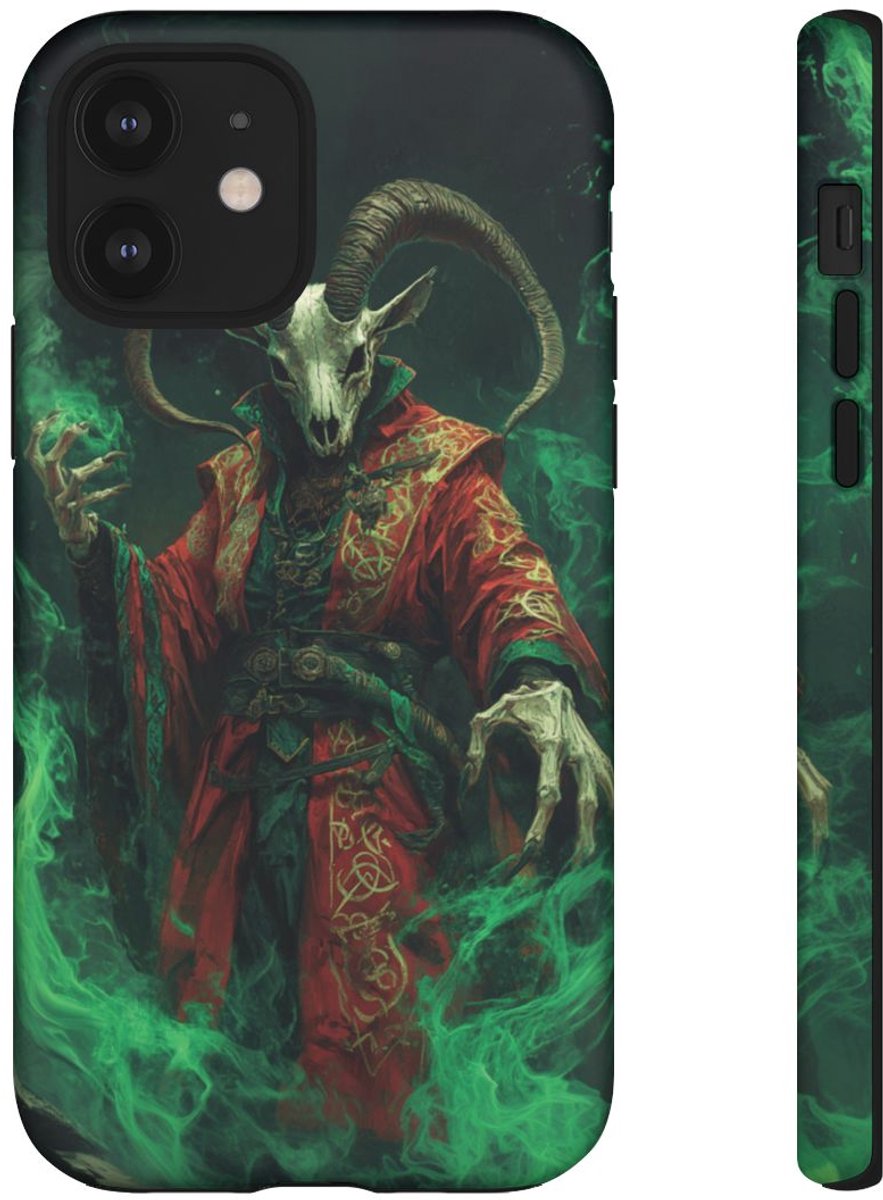 Angstaanjagend Wezen met Geitenschedel – Telefoonhoesje Geschikt voor iPhone 12