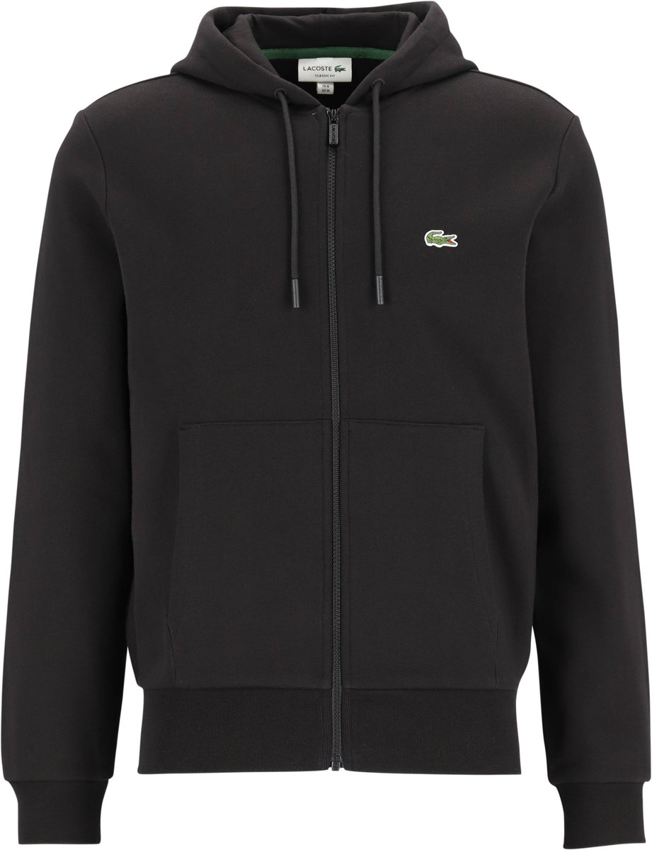 Lacoste heren hoodie sweatsvest met rits Zwart