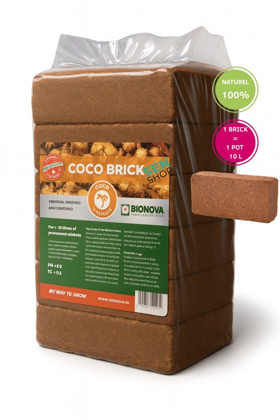 Bio Nova Cocos Bricks - Kokos blokken - 100% natuurlijk - 60 Liter