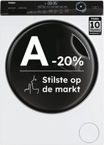 Haier HW80-B14959U1DF - De stilste wasmachine op de markt - 8kg - A-20% - Stoombehandeling & Refresh - Antibacteriële Behandeling (ABT) - 16 programma’s- 10 jaar garantie op onderdelen