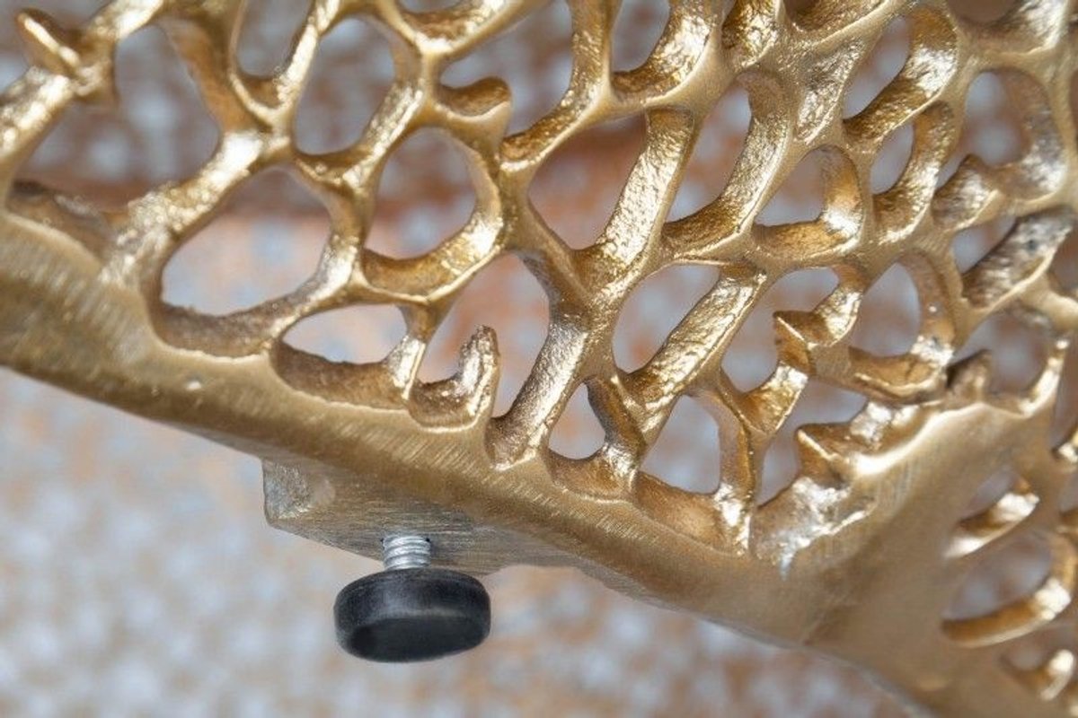 Invicta Interior Filigraan design salontafel ABSTRACT LEAF 80cm goud handgemaakt - 40285 Zie omschrijving