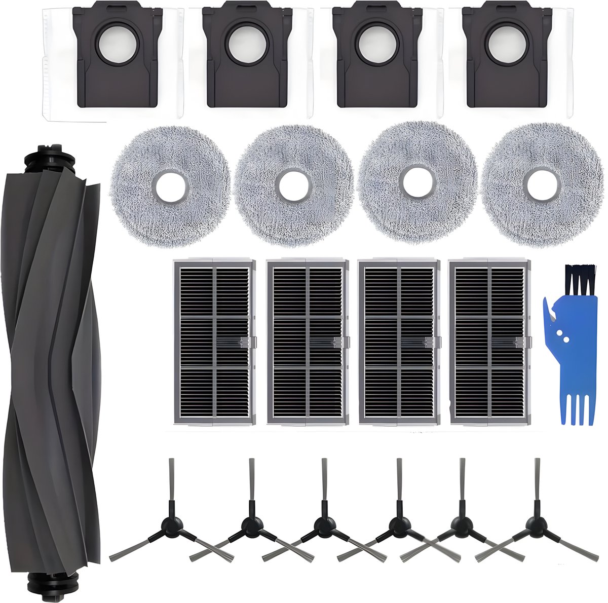 PolkaHome® 20 stuks Vervangingsset geschikt voor Robotstofzuiger Accessoires & Onderdelen, Geschikt voor Dreame L10s Pro, L10s ULTRA Gen2, Gen 2 PRO, PRO HEAT X30, HEAT X30, L10s PRO ULTRA HITTE RLL82CE, X30 ULTRA, MOVA E30, MOVA E30 ULTRA, P10 ULTRA — afbeelding 1
