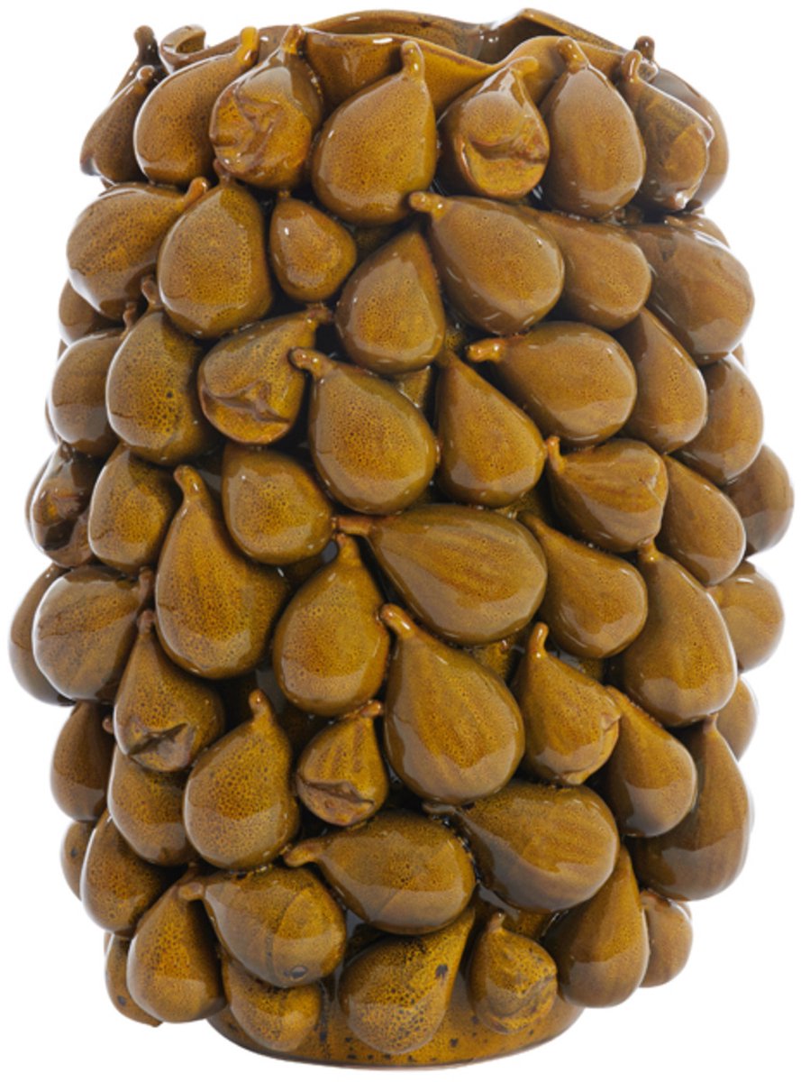 Vaas Natalia Keramiek, 47cm - Geelbruin