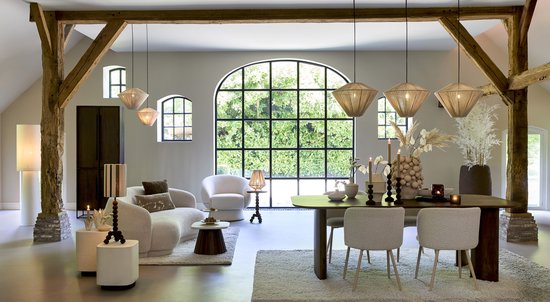 Light & Living Hanglamp Felida - Crème - Ø53cm - Modern - Hanglampen Eetkamer, Slaapkamer, Woonkamer
